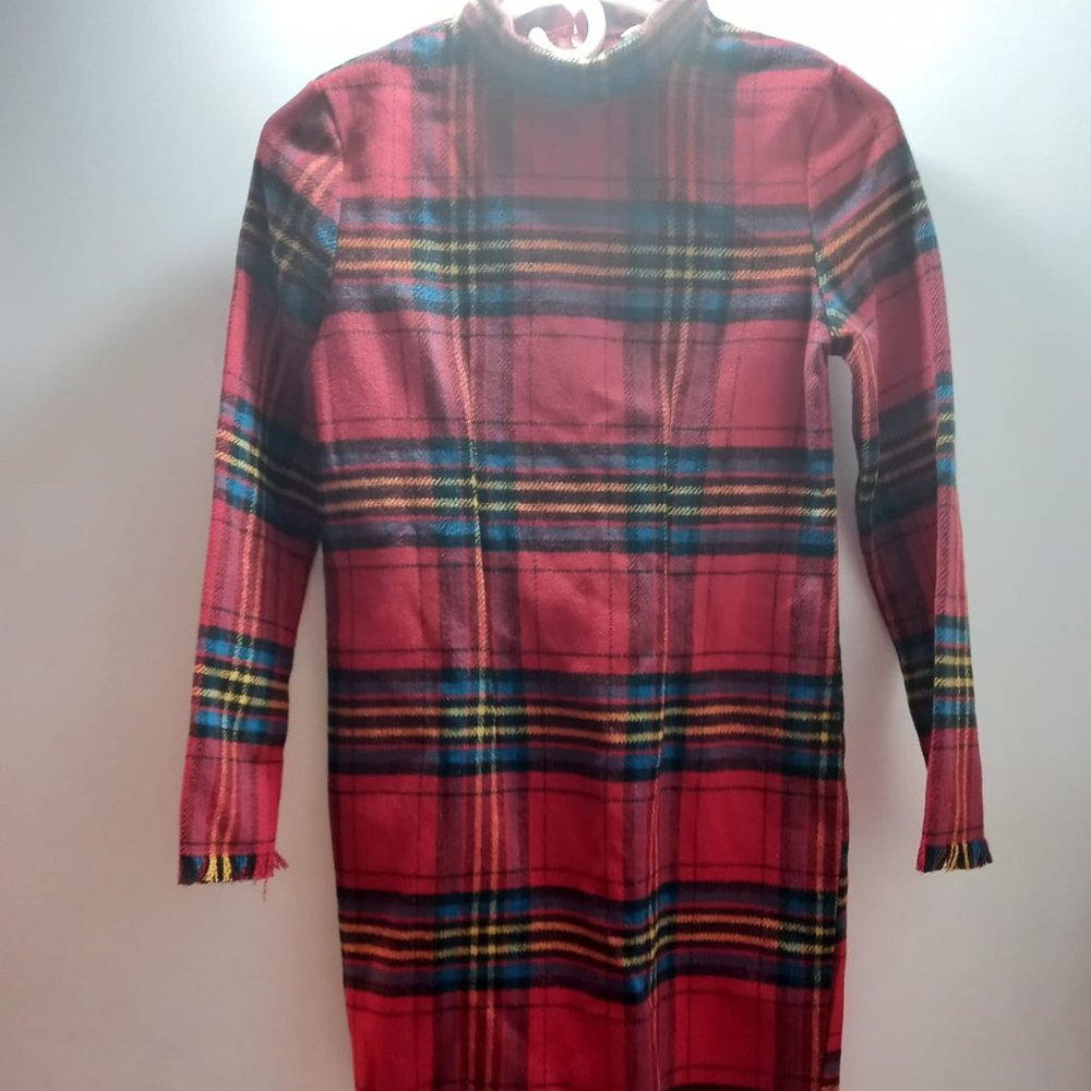 Plaid Tweeded Dress